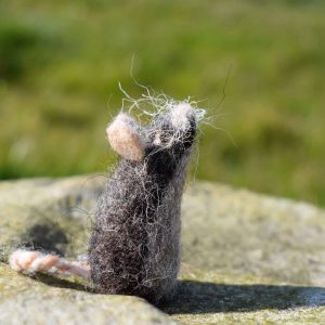 needle felted mouse
