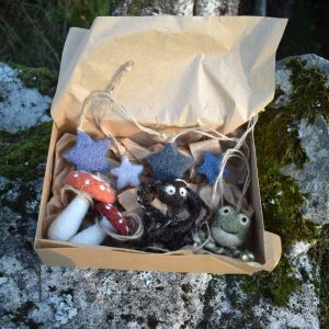 felted witch decoration gift set