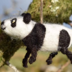 Handmade Needle Felted Panda Decoration