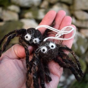 handmade felt spider cute keyring