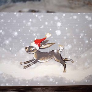 hare christmas card