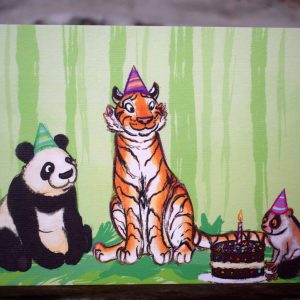tiger panda birthday cards