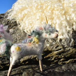 handmade felt unicorn