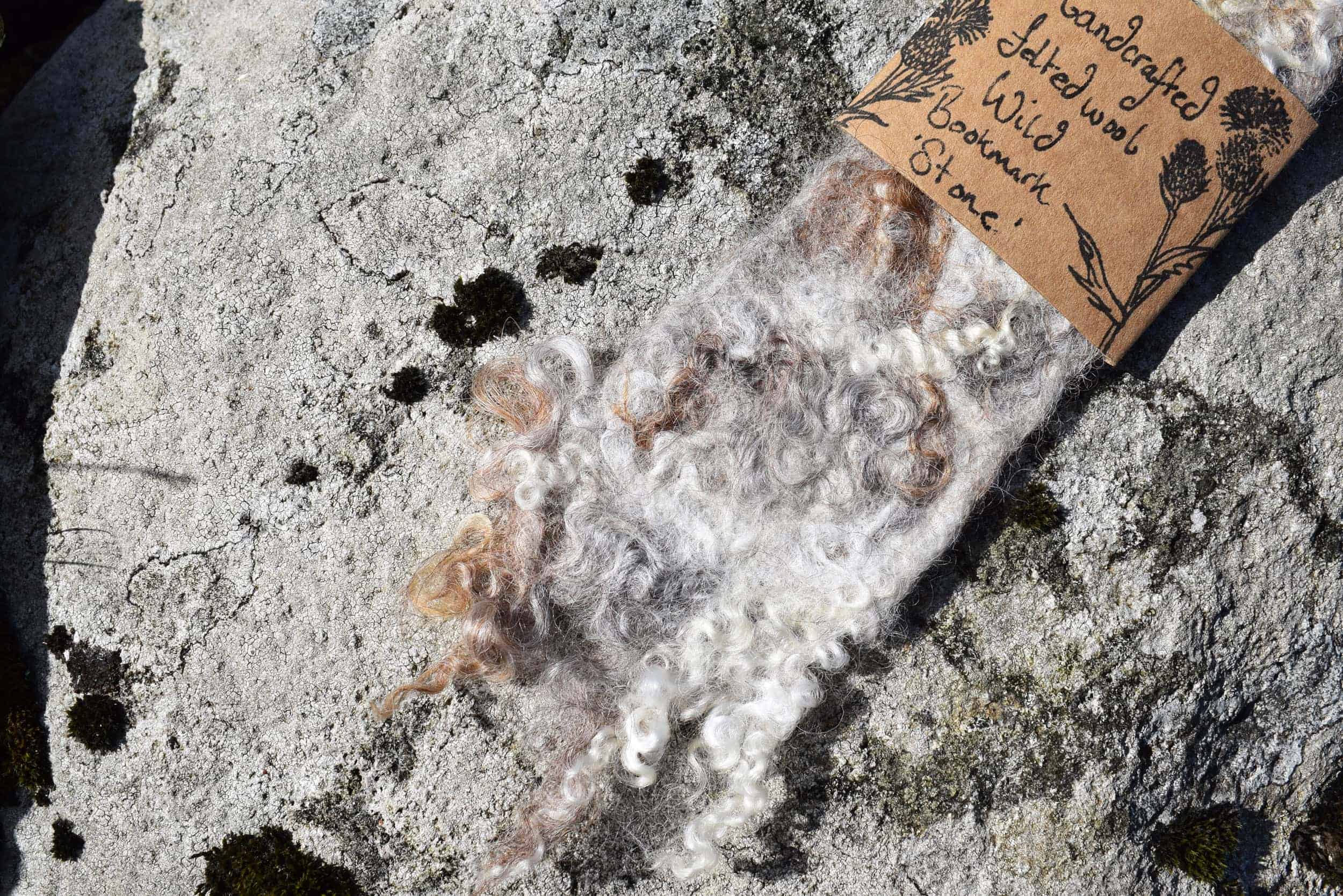 wild felted wool bookmark stone eco natural ethical folk art handmade gift 2 wild felted wool bookmark