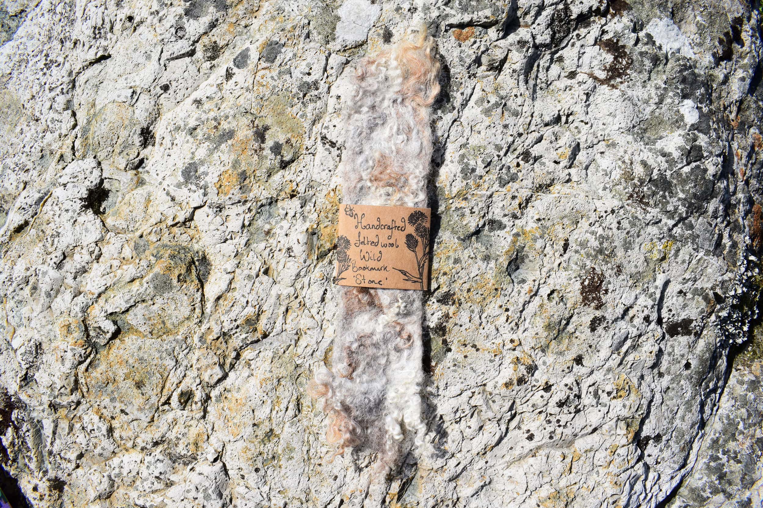 wild felted wool bookmark stone eco natural ethical folk art handmade gift 3 wild felted wool bookmark