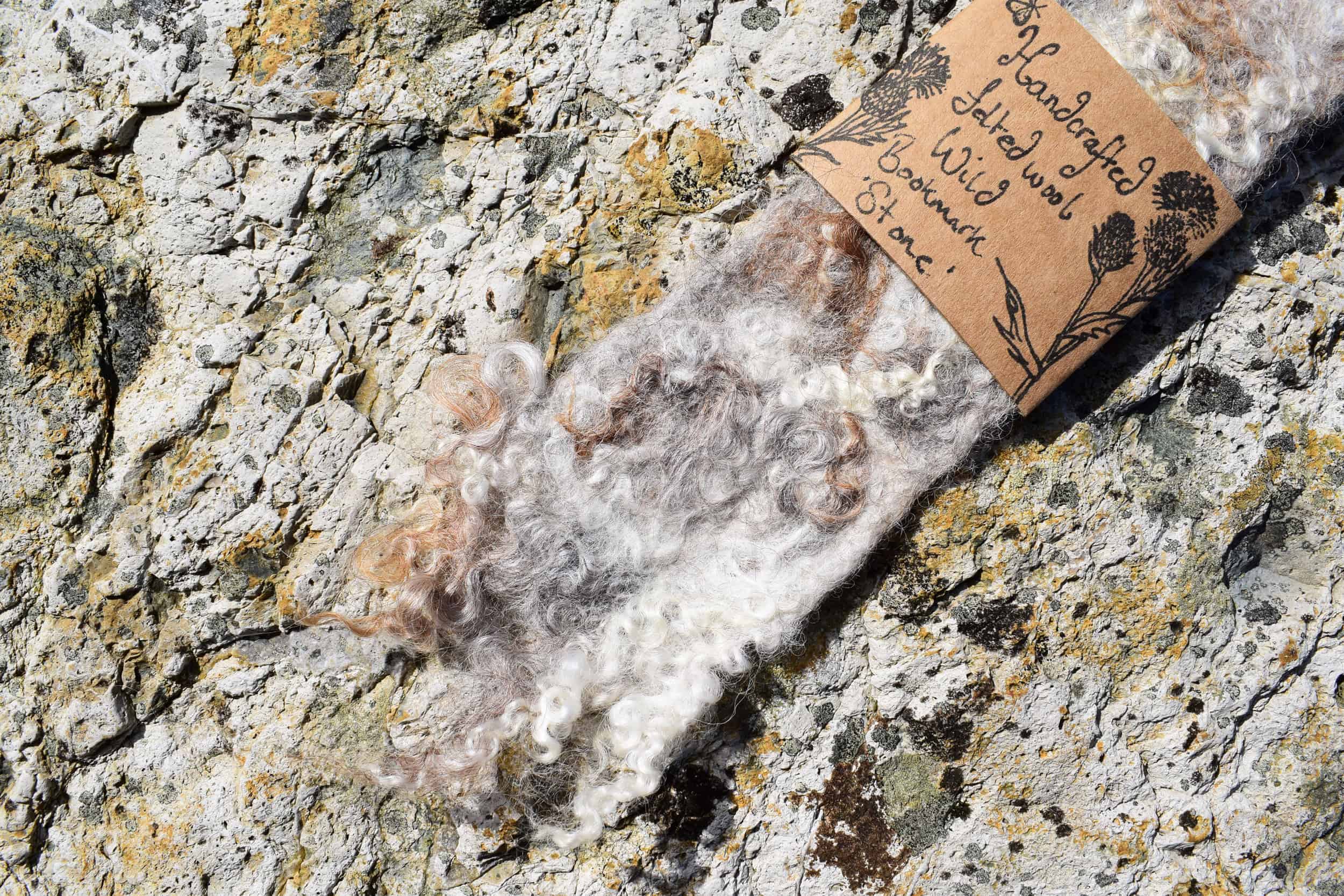 wild felted wool bookmark