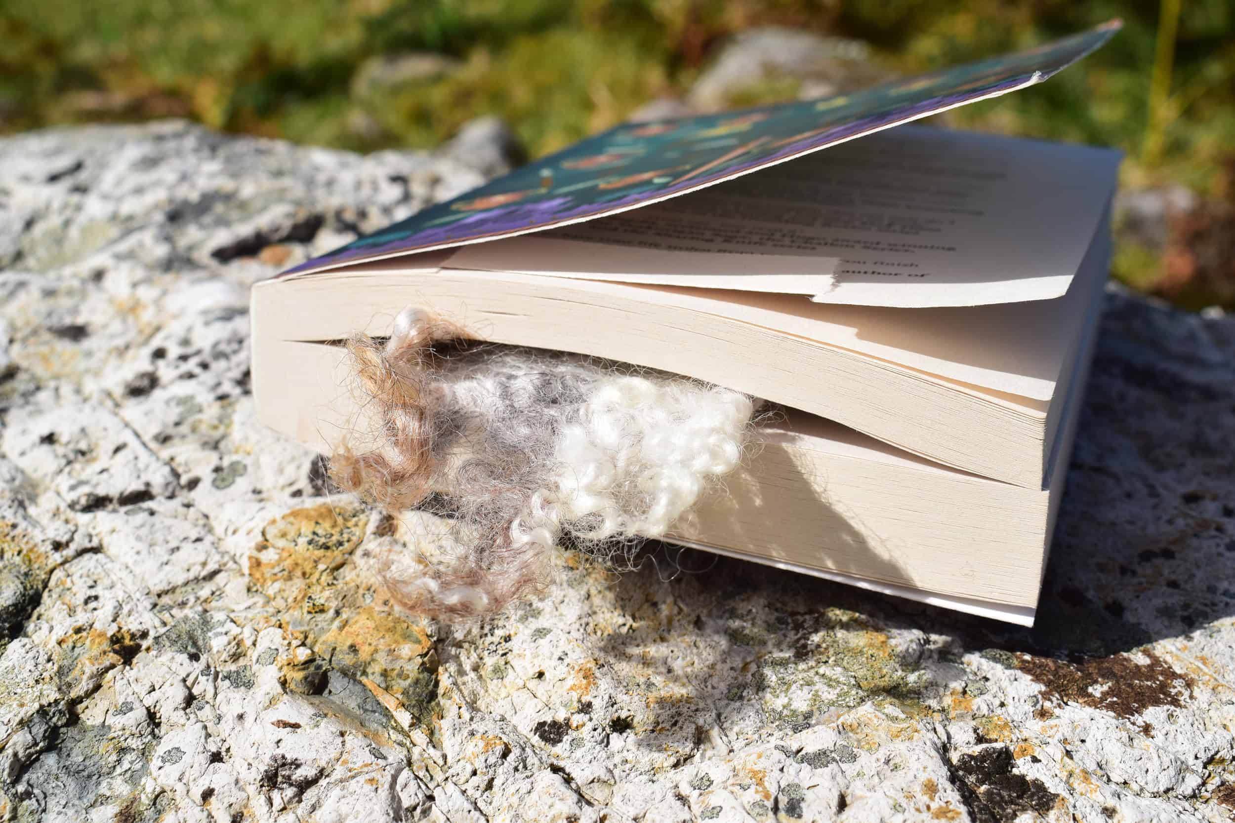 wild felted wool bookmark stone eco natural ethical folk art handmade gift 8 natural wool bookmark