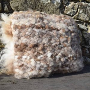 natural wool woven cushion