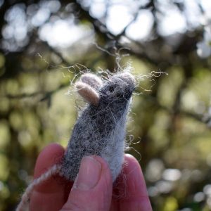 needle felted wool mouse