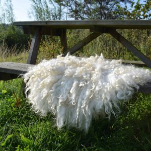 natural wool fleece rug