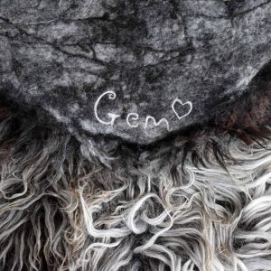 slate grey felted fleece