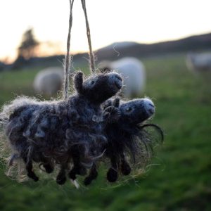 needle felt sheep wool decoration