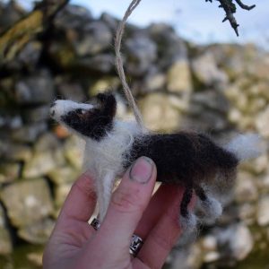 needle felted border collie