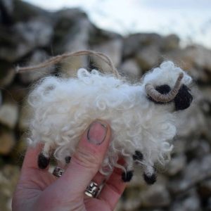 needle felted valais blacknose sheep