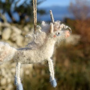 Unicorn Needle Felt Wool Decoration