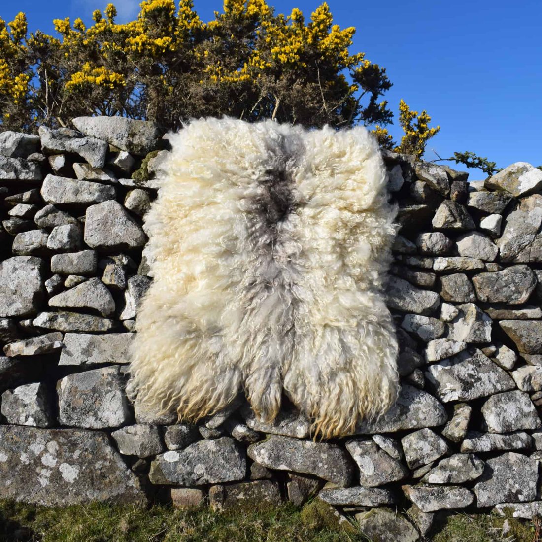 Sheep Rag Beautiful Felted Sheepskin Rug 'Sprite' - Patchwork Sheep