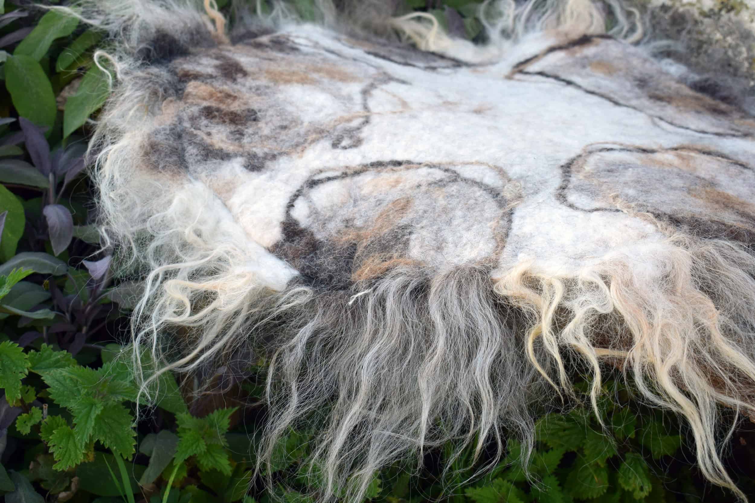 felted fleece seat pad vegetarian sheepskin natural eco friendly wool art cerrig mawr 9 vegetarian sheepskin seat pad