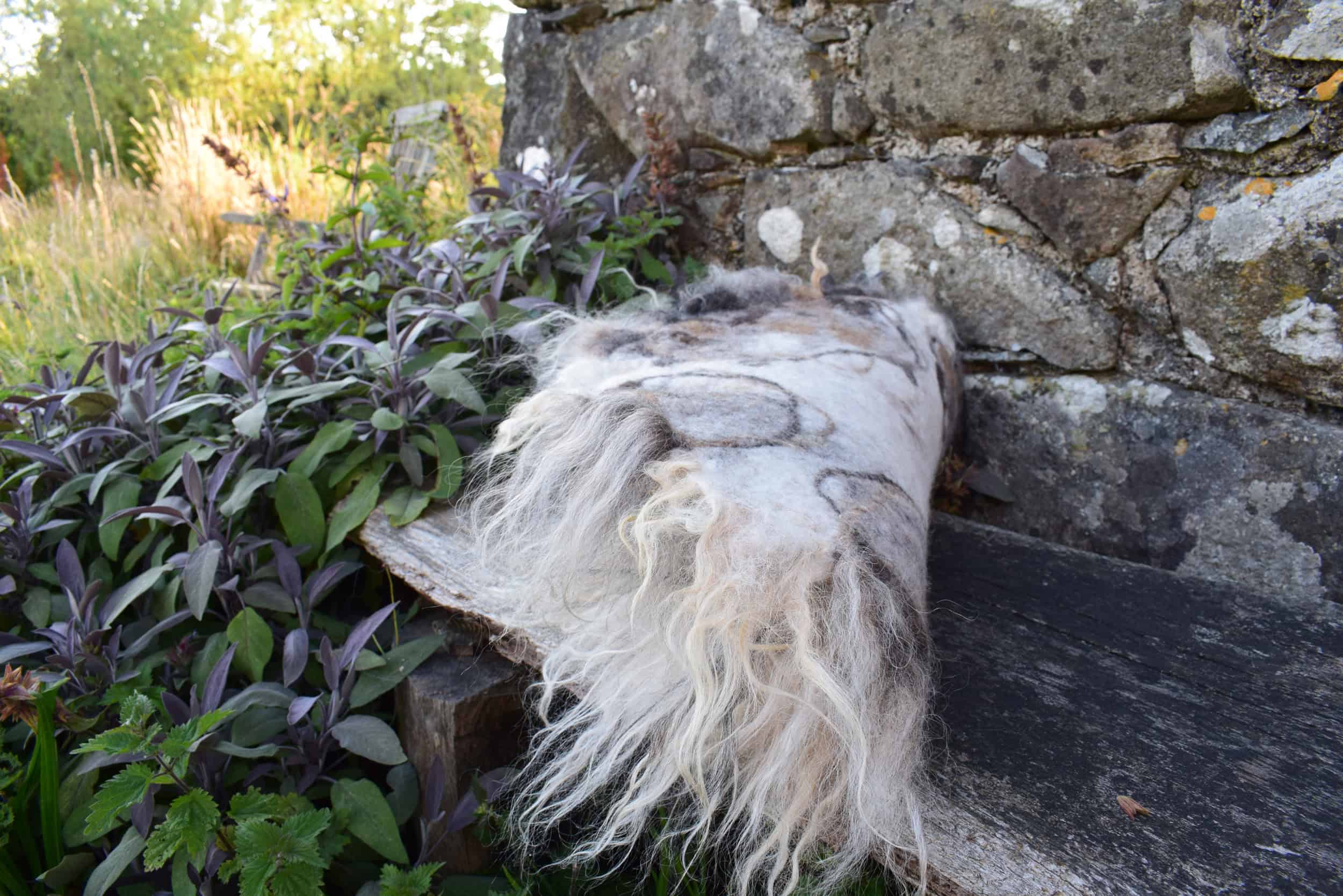 felted fleece seat pad vegetarian sheepskin natural eco friendly wool art cerrig mawr 13 vegetarian sheepskin seat pad